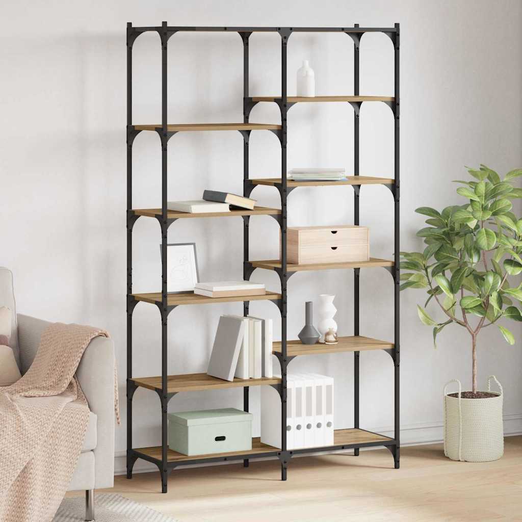 Libreria rovere artigianale 100 x 32 x 170 cm Legno multistrato