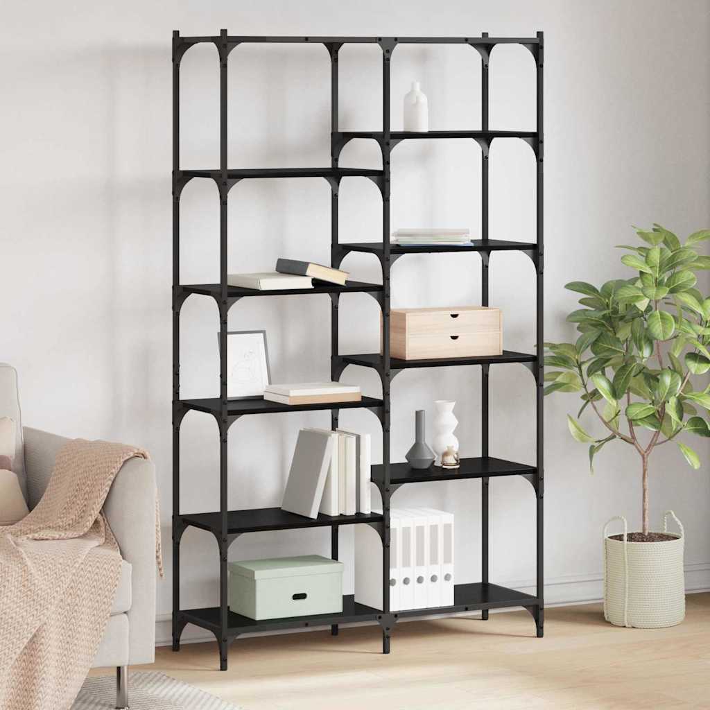Libreria Rovere nero 100 x 32 x 170 cm Legno multistrato