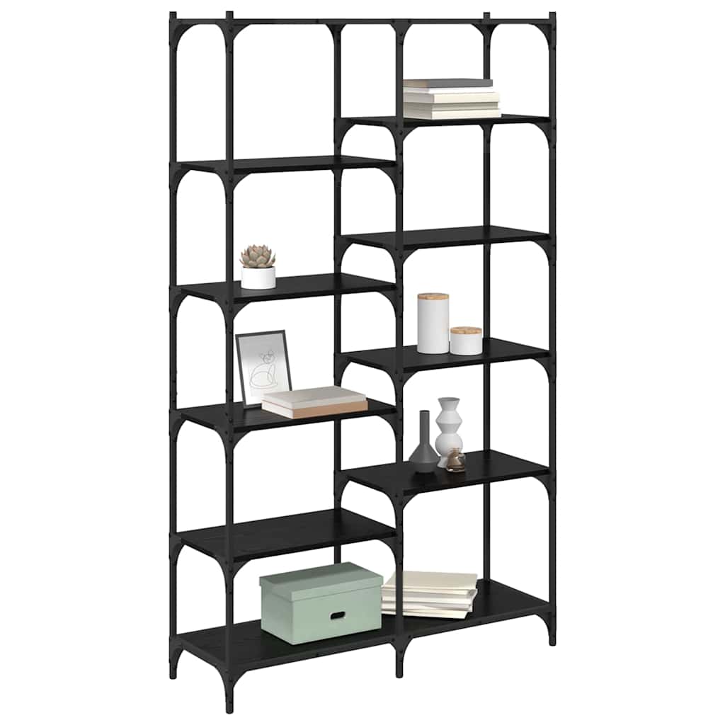 Libreria Rovere nero 100 x 32 x 170 cm Legno multistrato
