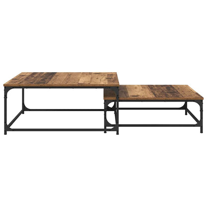 Tavolino da salotto 2 pcs Legno vecchio Legno multistrato