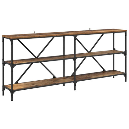Tavolo consolle con lo scaffale Legno vecchio 180 x 30 x 75 cm