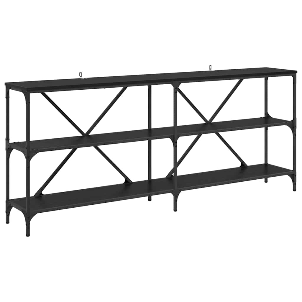 Tavolo consolle Rovere Nero 180 x 30 x 75 cm Legno multistrato