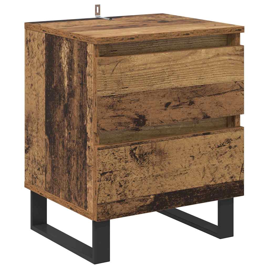 Armadio da Notte con cassetto Legno vecchio 40 x 35 x 50 cm