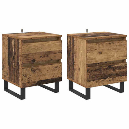 Armadio da Notte 2 pcs Legno vecchio 40 x 35 x 50 cm