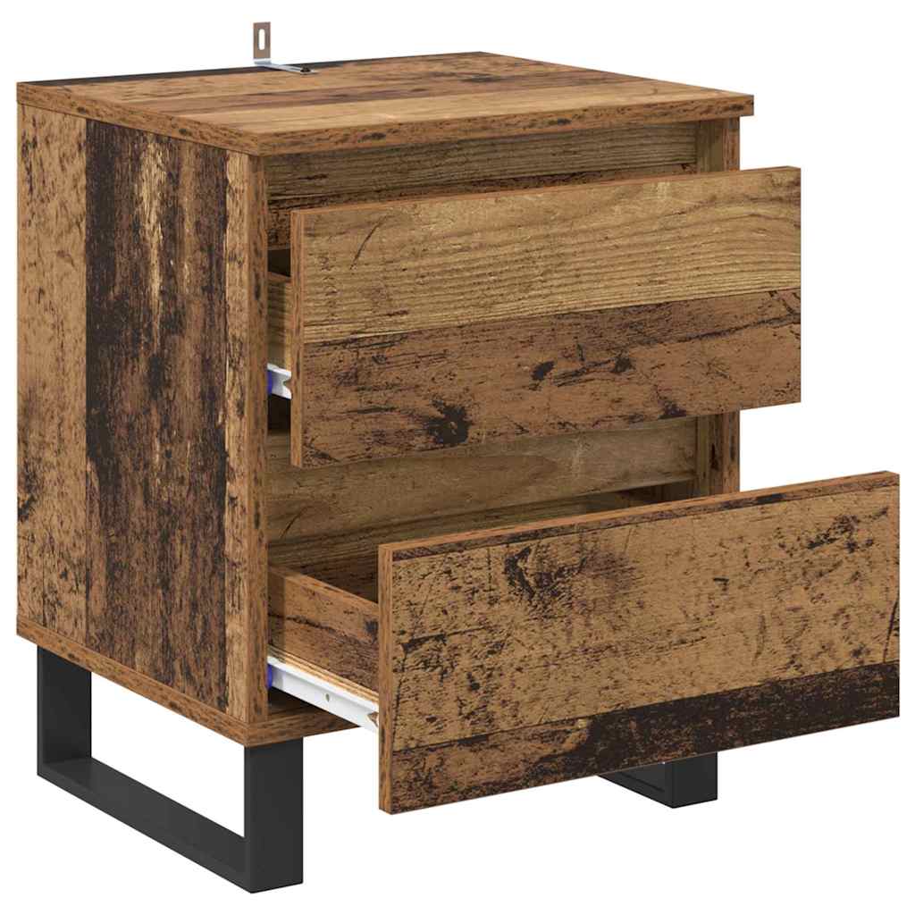 Armadio da Notte 2 pcs Legno vecchio 40 x 35 x 50 cm