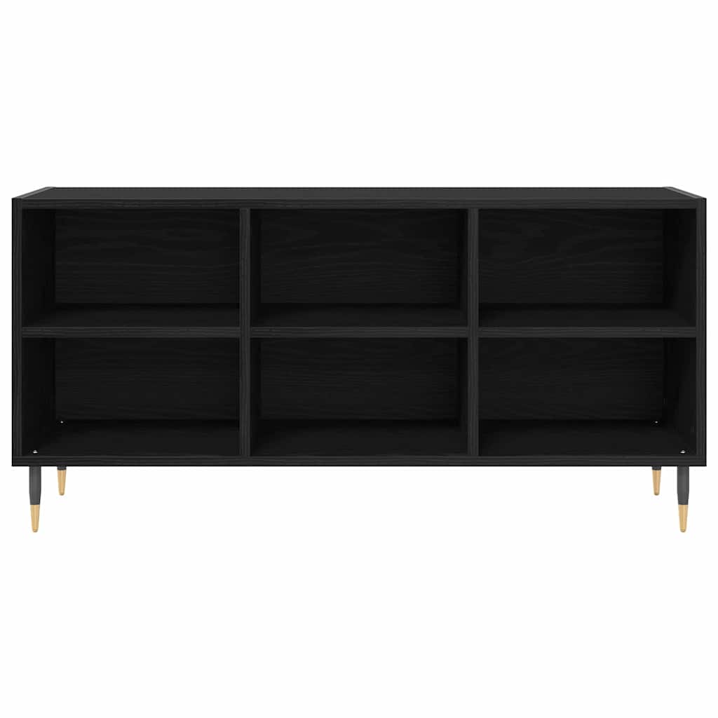 Mobile TV Rovere Nero 103,5 x 30 x 50 cm Legno multistrato