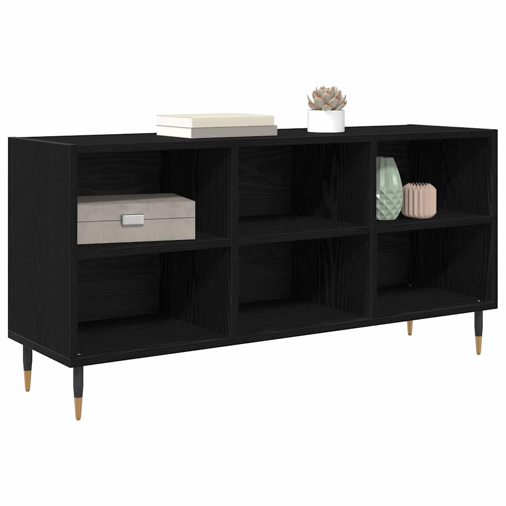 Mobile TV Rovere Nero 103,5 x 30 x 50 cm Legno multistrato