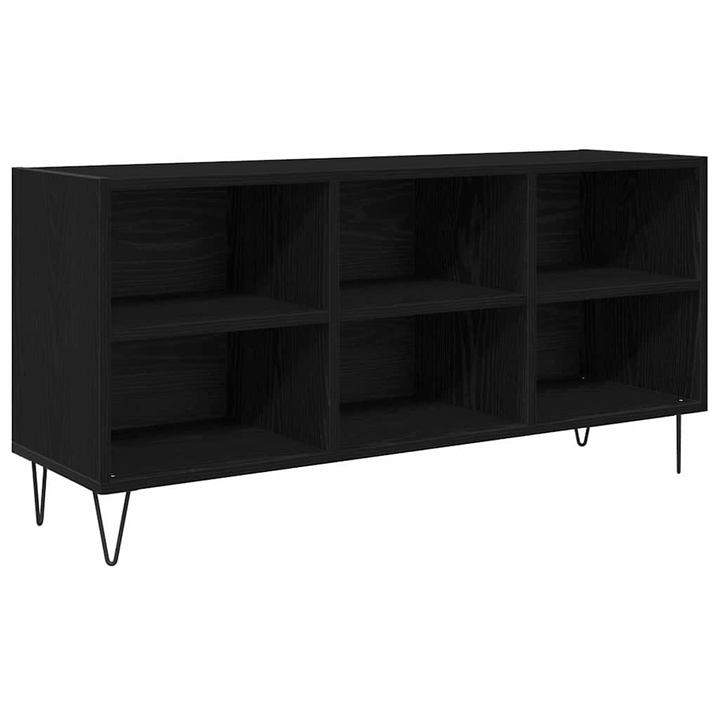 Mobile TV Rovere Nero 103,5 x 30 x 50 cm Legno multistrato