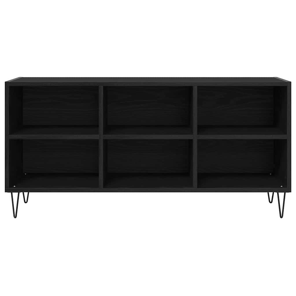 Mobile TV Rovere Nero 103,5 x 30 x 50 cm Legno multistrato