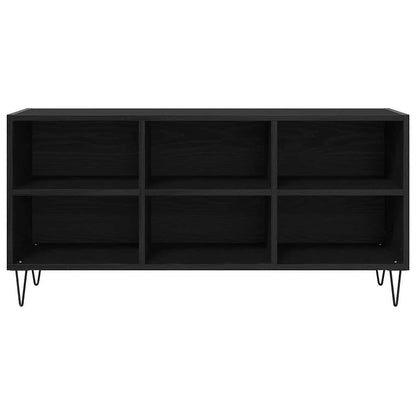Mobile TV Rovere Nero 103,5 x 30 x 50 cm Legno multistrato