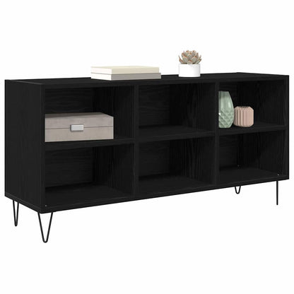 Mobile TV Rovere Nero 103,5 x 30 x 50 cm Legno multistrato