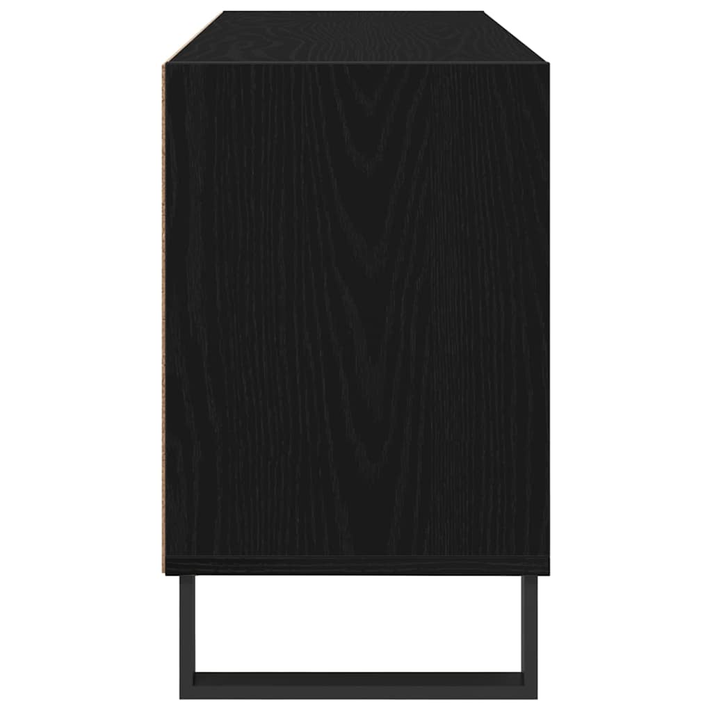 Mobile TV Rovere Nero 103,5 x 30 x 50 cm Legno multistrato