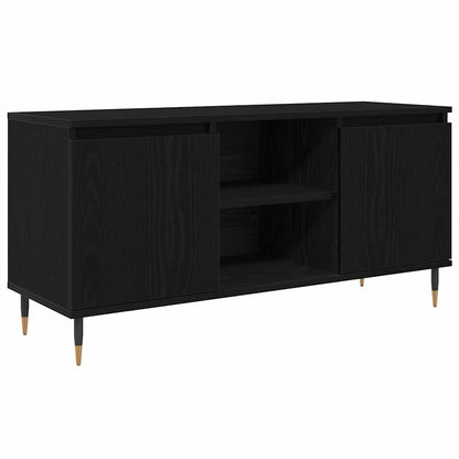 Mobile TV Rovere Nero 104 x 35 x 50 cm Legno multistrato