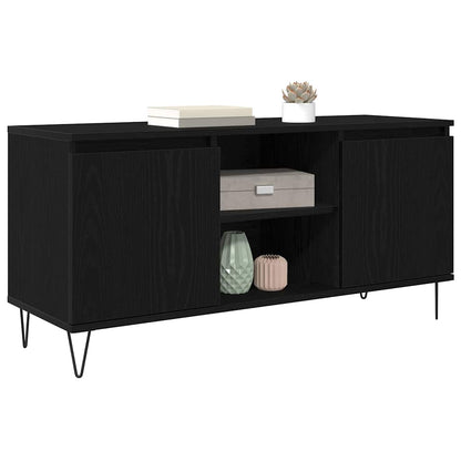 Mobile TV Rovere Nero 104 x 35 x 50 cm Legno multistrato