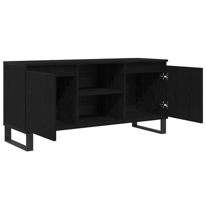 Mobile TV Rovere Nero 104 x 35 x 50 cm Legno multistrato