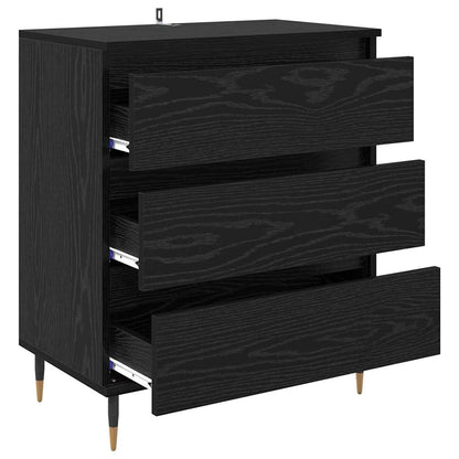 Credenza Rovere Nero 60 x 35 x 70 cm Legno multistrato