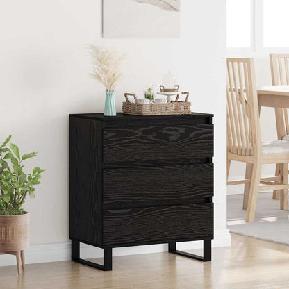 Credenza Rovere Nero 60 x 35 x 70 cm Legno multistrato