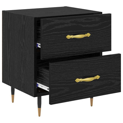 Armadio da Notte 2 pcs Rovere nero 40 x 35 x 47,5 cm