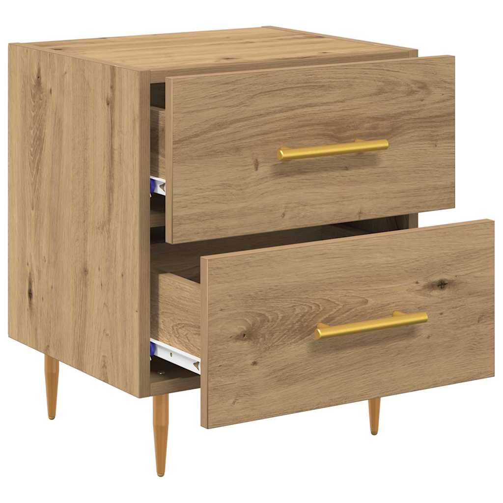 Armadio da Notte 2 pcs Rovere artigianale 40 x 35 x 47,5 cm