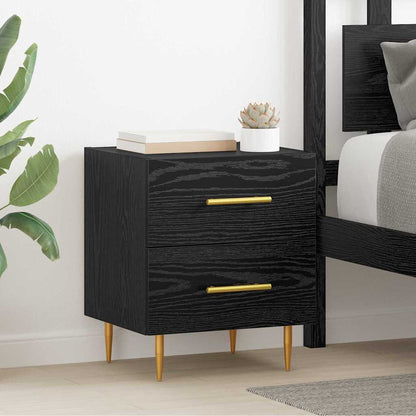 Armadio da Notte con cassetto Rovere nero 40 x 35 x 47,5 cm