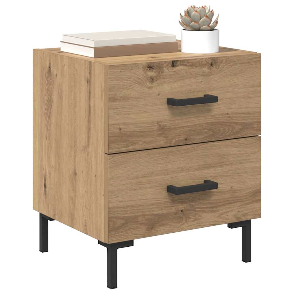 Armadio da Notte 2 pcs Rovere artigianale 40 x 35 x 47,5 cm