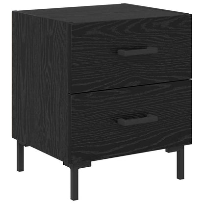 Armadio da Notte con cassetto Rovere nero 40 x 35 x 47,5 cm