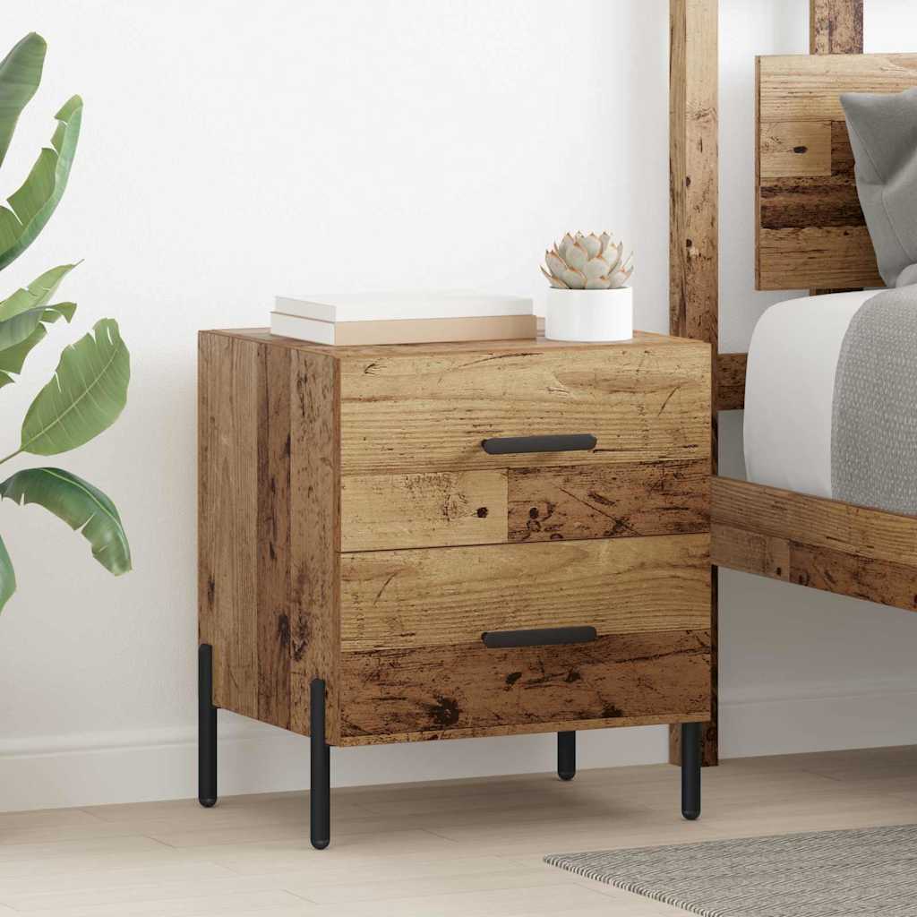 Armadio da Notte con cassetto Legno vecchio 40 x 35 x 47,5 cm