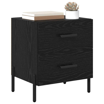 Armadio da Notte 2 pcs Rovere nero 40 x 35 x 47,5 cm