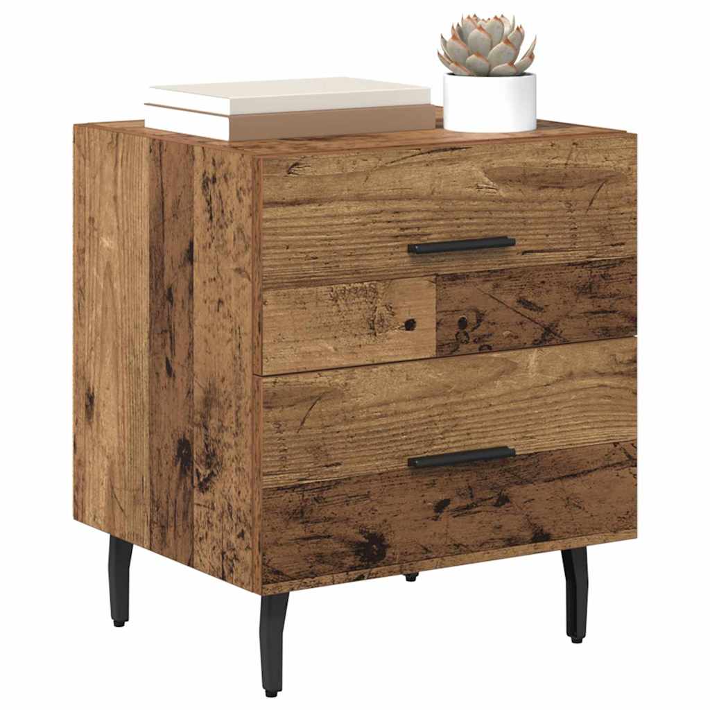 Armadio da Notte con cassetto Legno vecchio 40 x 35 x 47,5 cm