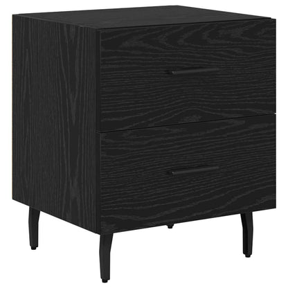 Armadio da Notte con cassetto Rovere nero 40 x 35 x 47,5 cm