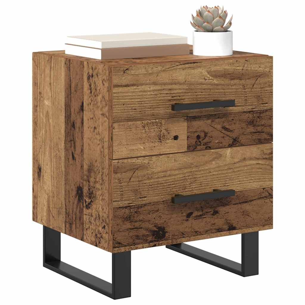 Armadio da Notte con cassetto Legno vecchio 40 x 35 x 47,5 cm
