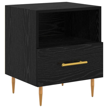 Comodino 2 pcs Nero 40 x 35 x 47,5 cm Legno multistrato