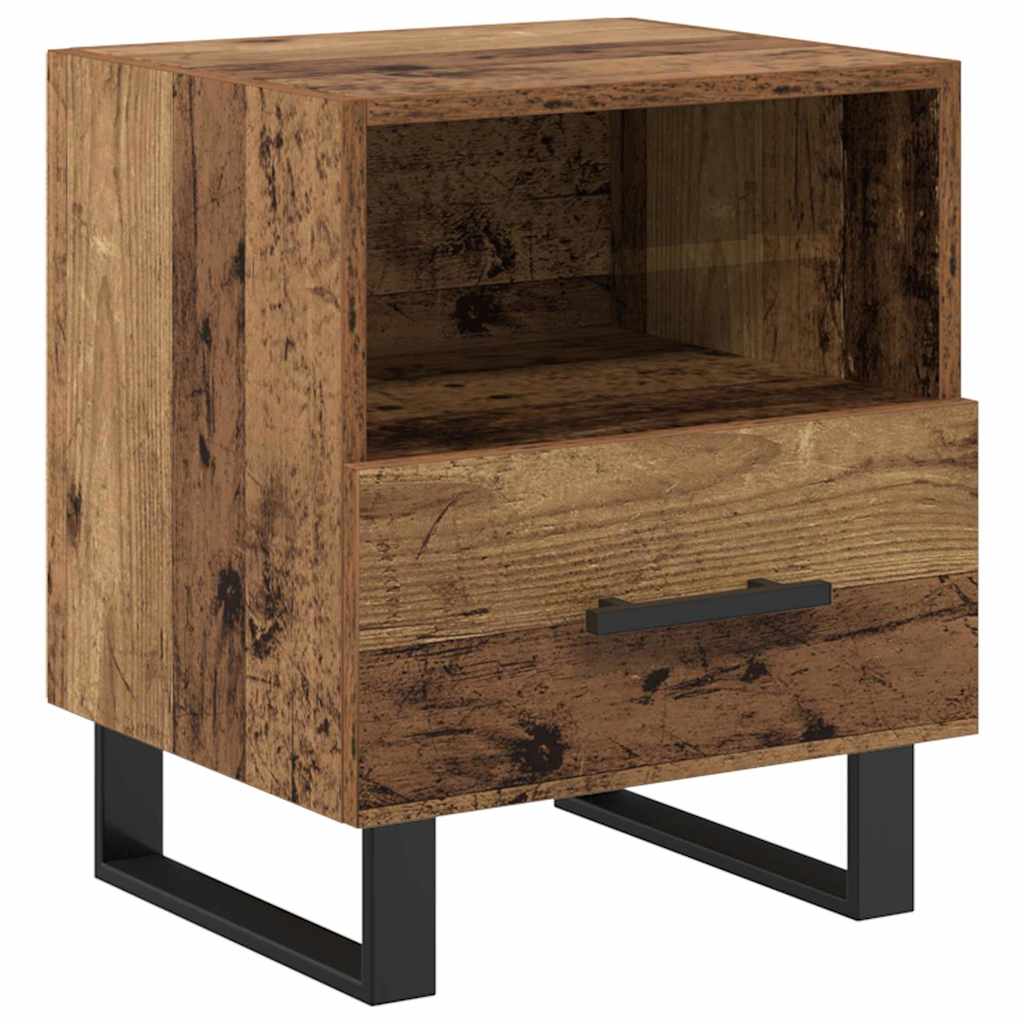 Armadio da Notte con cassetto Legno vecchio 40 x 35 x 47,5 cm