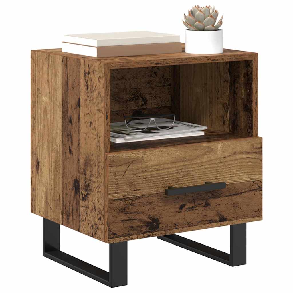Armadio da Notte con cassetto Legno vecchio 40 x 35 x 47,5 cm