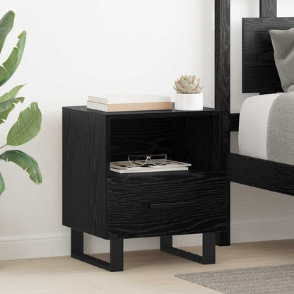 Armadio da Notte 2 pcs Rovere Nero 40 x 35 x 47,5 cm