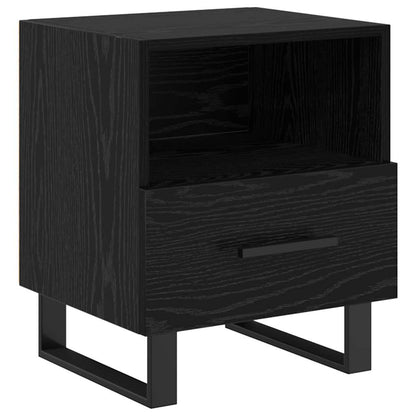 Armadio da Notte 2 pcs Rovere Nero 40 x 35 x 47,5 cm