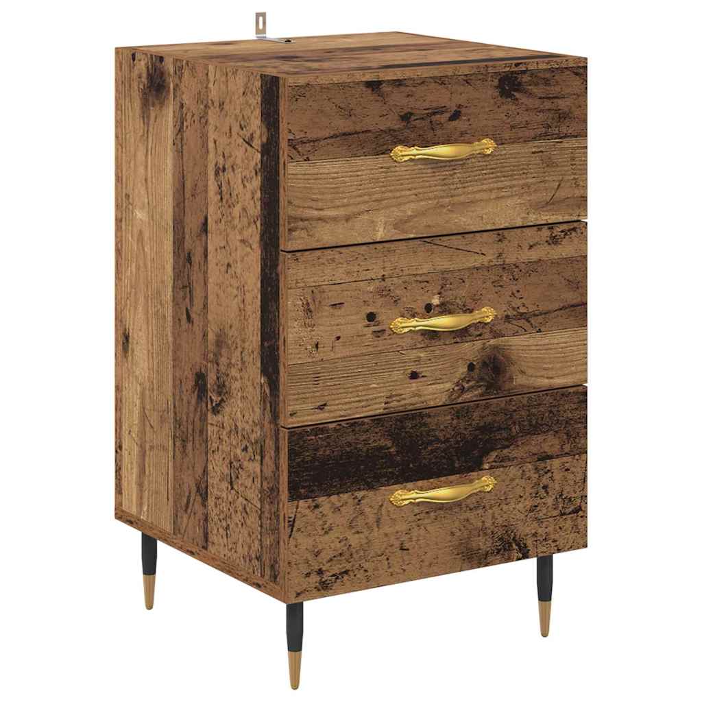 Armadio da Notte con cassetto Legno vecchio 40 x 40 x 66 cm