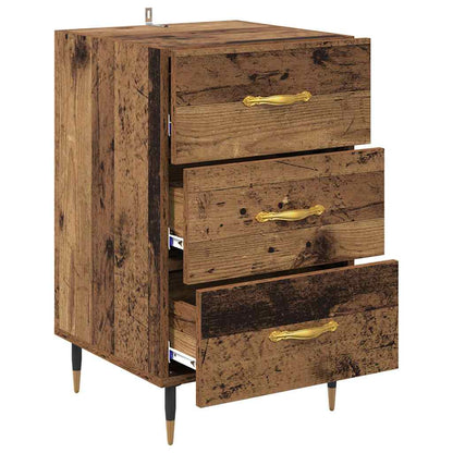 Armadio da Notte con cassetto Legno vecchio 40 x 40 x 66 cm