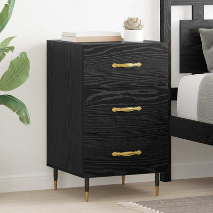 Armadio da Notte Rovere Nero 40 x 40 x 66 cm Legno multistrato