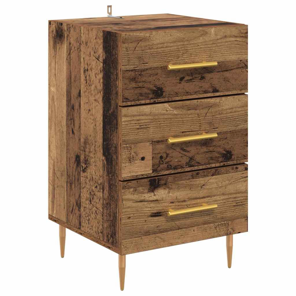 Armadio da Notte con cassetto Legno vecchio 40 x 40 x 66 cm