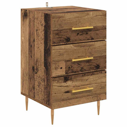 Armadio da Notte con cassetto Legno vecchio 40 x 40 x 66 cm