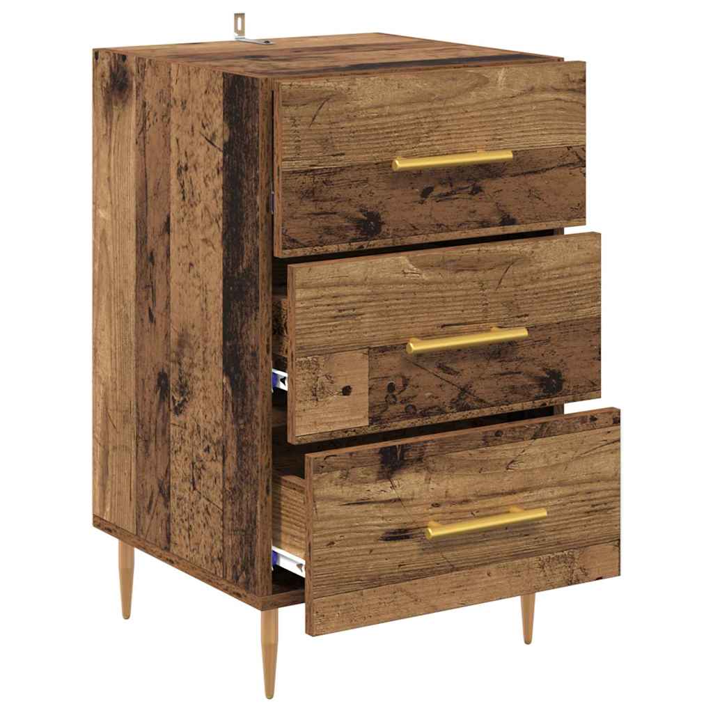 Armadio da Notte con cassetto Legno vecchio 40 x 40 x 66 cm