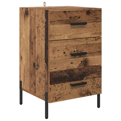 Armadio da Notte con cassetto Legno vecchio 40 x 40 x 66 cm