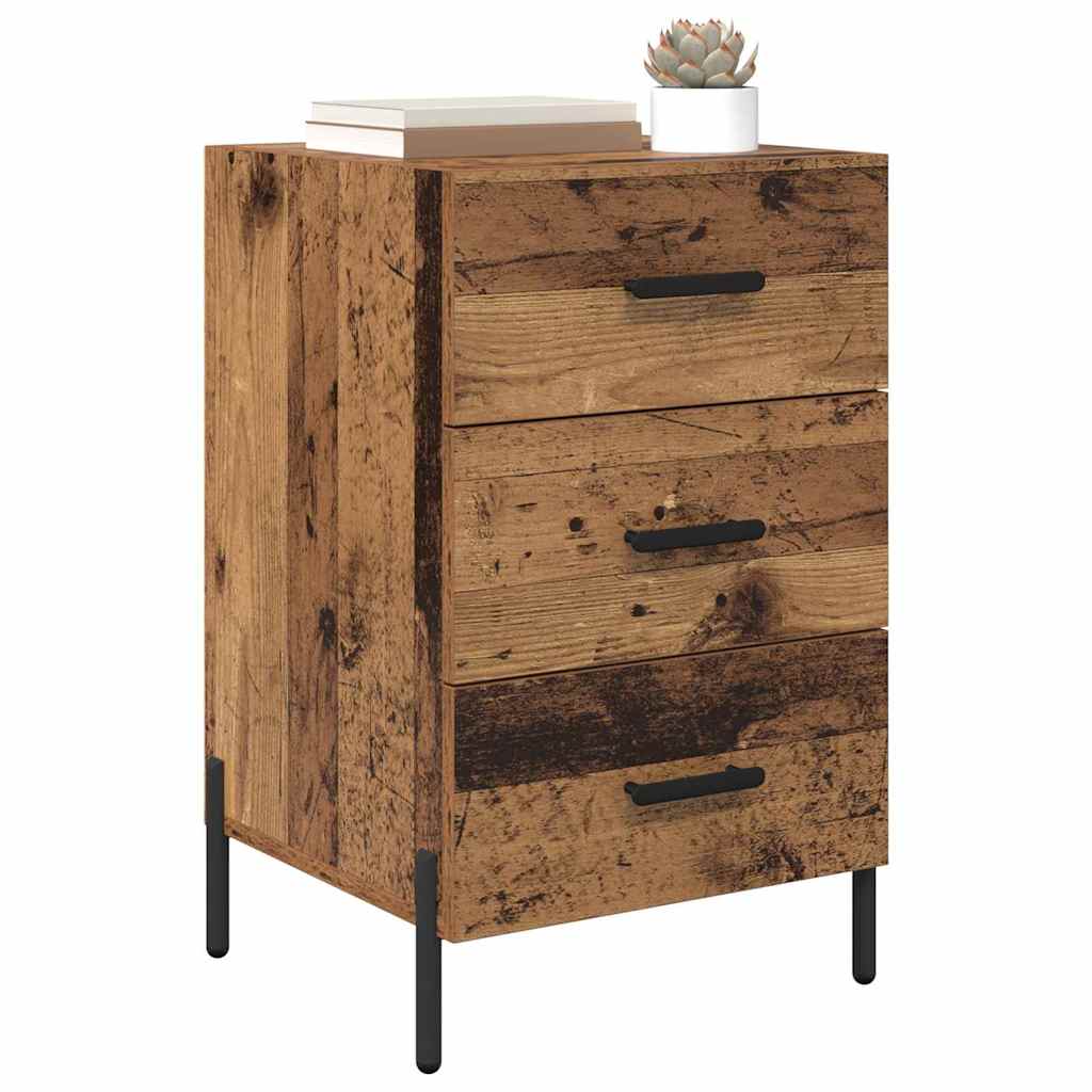 Armadio da Notte con cassetto Legno vecchio 40 x 40 x 66 cm