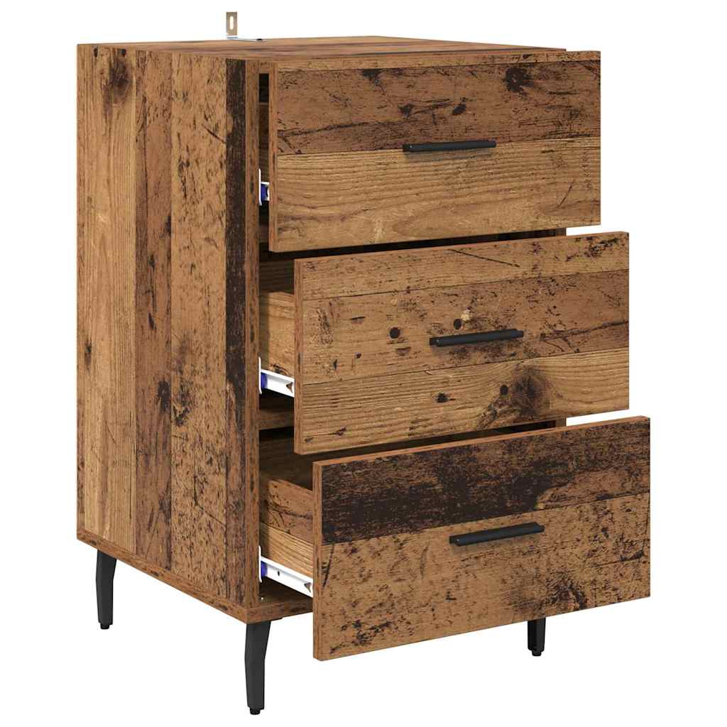 Armadio da Notte con cassetto Legno vecchio 40 x 40 x 66 cm