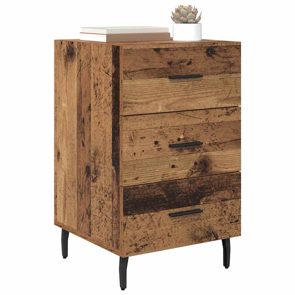 Armadio da Notte con cassetto Legno vecchio 40 x 40 x 66 cm