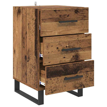 Armadio da Notte con cassetto Legno vecchio 40 x 40 x 66 cm