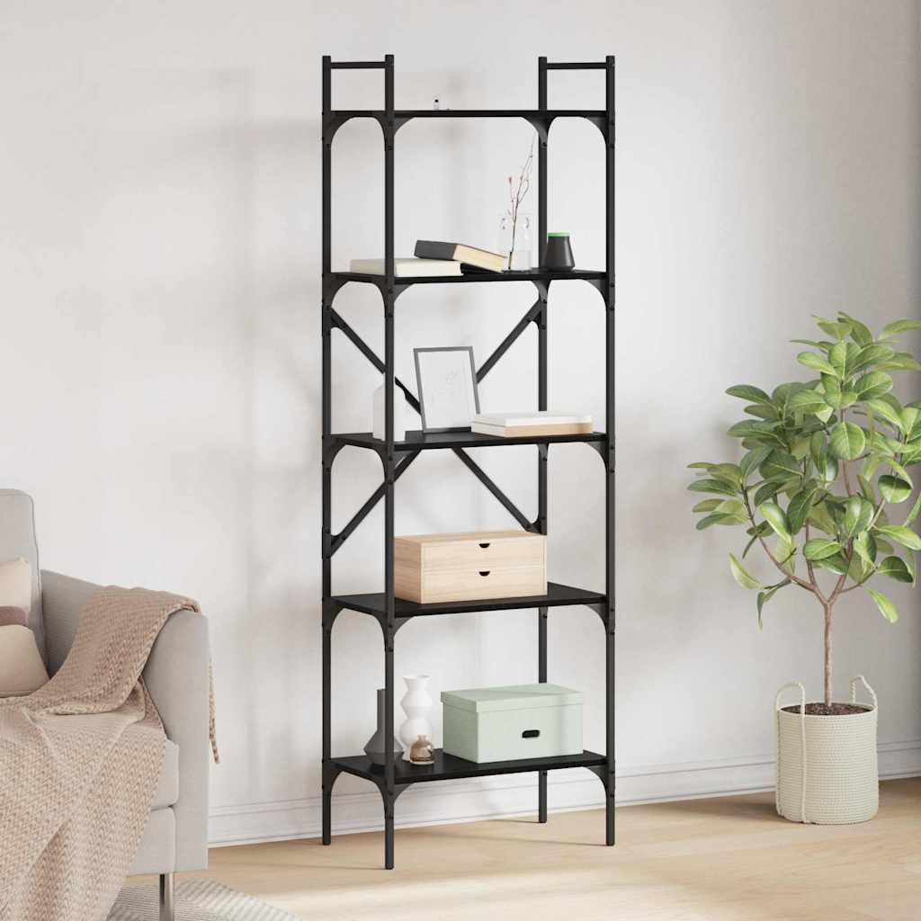 Libreria Rovere Nero 56 x 32 x 174 cm Legno multistrato