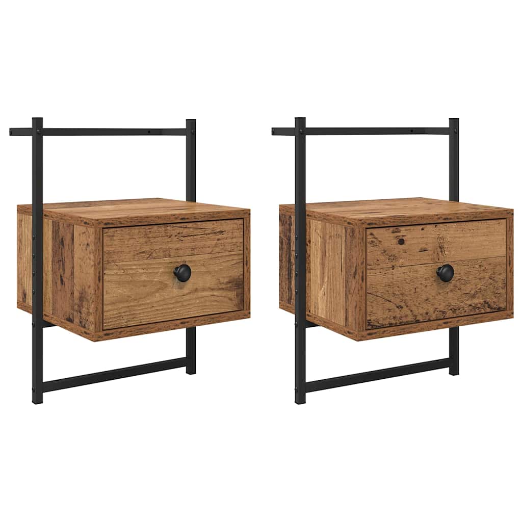 Armadio da Notte 2 pcs Legno vecchio 35 x 30 x 51 cm