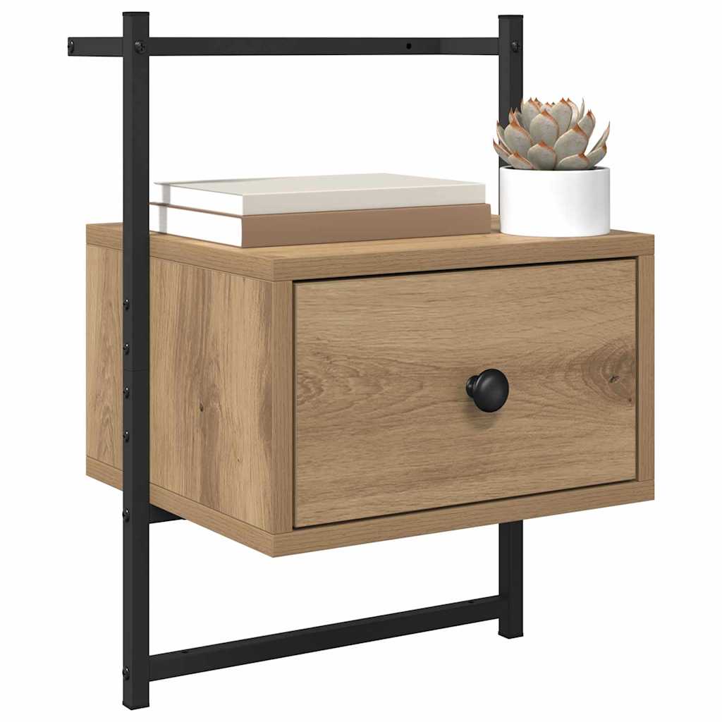 Armadio da Notte 2 pcs Rovere artigianale 35 x 30 x 51 cm